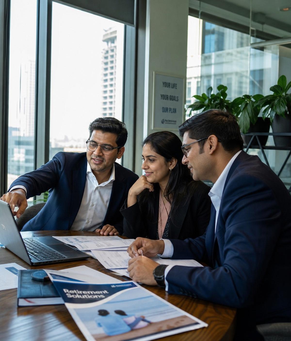 PolicyFacts advisors at their office